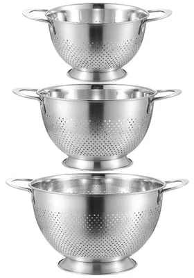 Produktbild von Omgoods – Set aus 3 Sieben mit Griff – Ideal für Pasta und Gemüse
