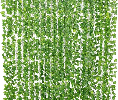 Zdjęcie produktu dla Sztuczna roślina wisząca - Gałęzie bluszczu - Dekoracja - Wesela - Urok - Balkon - Zielony
