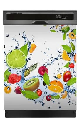 Produktbild von Magnete Dekorative 60x70 cm Küche Magnetmatte Spülmaschine - Splash Früchte Spritz