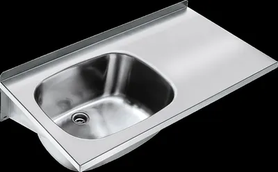 Produktbild von KWC Mehrzweckbecken, SIRIUS, Edelstahl, 1000x230x500 mm, Ablagefläche Rechts