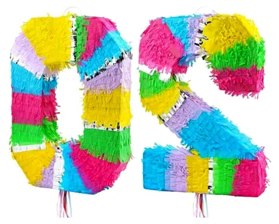 Produktbild von Bunte Pinata Zahl 20 für den 20. Geburtstag