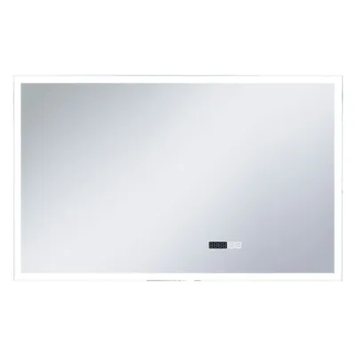 Produktbild von vidaXL LED-Badspiegel mit Berührungssensor und Zeitanzeige 100x60 cm