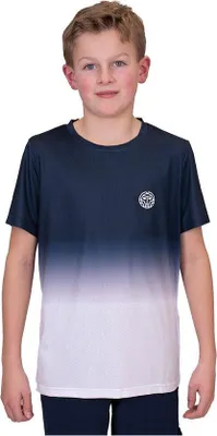 Productafbeelding van BIDI BADU jongens T-shirt, crewneck, gradiëntprint, marineblauw/wit, maat 12 jaar (152)