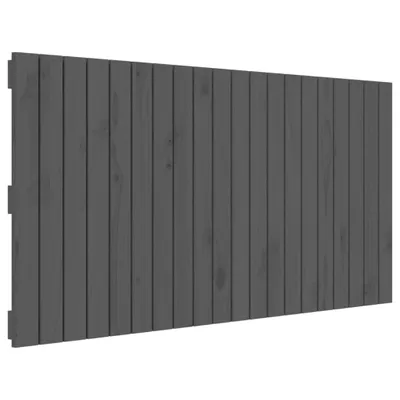 Produktbild von Wand-Kopfteil Grau 127,5x3x60 cm Massivholz Kiefer