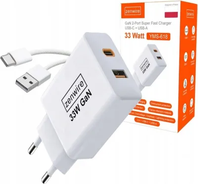 Produktbild von Schnellladegerät - Netzteil - Ladegerät-Stecker - Gan Iii 33 W - Netzteil Für iPhone Samsung