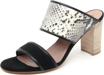 Produktbild von B4946 MALIPARMI Sandale schwarz Python Print Sandale Frau