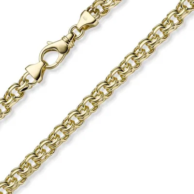 Produktbild von 7mm Garibaldi Armband Armkette aus 585 Gold Gelbgold massiv 21cm