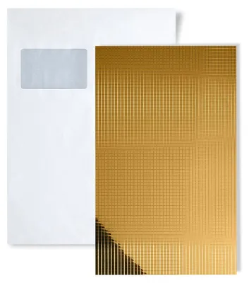 Productafbeelding van 1 PROEFMONSTER WallFace S-27374 DIN A5 | Wandpaneel Staal GOLD 10X10