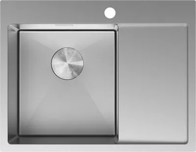 Produktbild von Mexen Exar Edelstahlspüle 1-Becken mit linker Abtropffläche 620 x 480 mm, Inox - 6431621005L-01