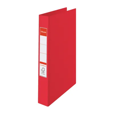 Produktbild von ESSELTE Plastik-Ringordner, DIN A4, rot, 2 Ring-Reißmechanik Rückenbreite: 42 mm, Ringdurchmesser: 25 mm (14451)