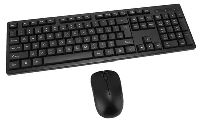 Zdjęcie produktu dla Zestaw bezprzewodowej klawiatury i myszy 2,4 GHz – ergonomiczny zestaw bezprzewodowy do komputera