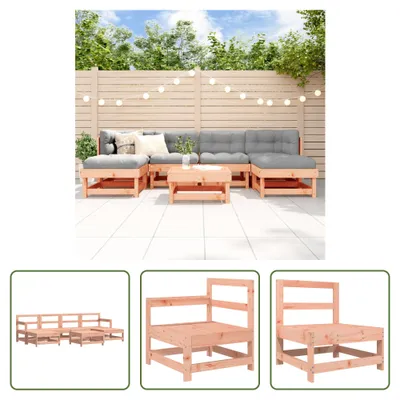 Produktbild von The Living Store 7-tlg. Garten-Lounge-Set Massivholz Douglasie