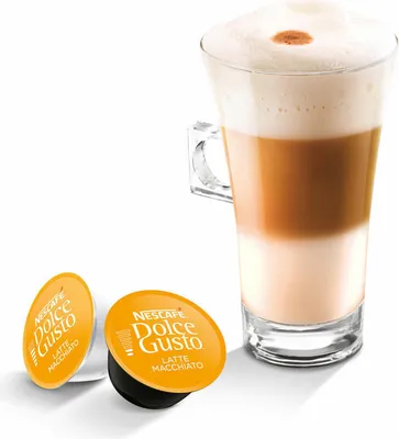 Produktbild von Nescafé Dolce Gusto Latte Macchiato, Kaffee, Kaffeekapsel, 16 Kapseln (8 Portionen)