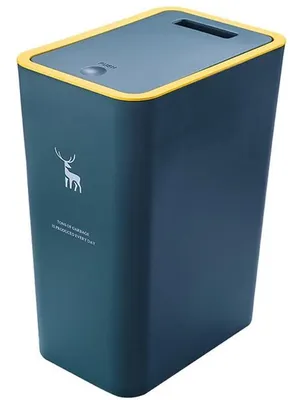 Productafbeelding van Plastic Afvalemmer met Deksel, 15 Liter