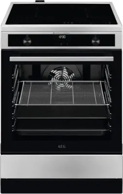 Produktbild von AEG CIB6643BBM, Freistehender Herd, Edelstahl, Drehregler, Touchsteuerung, Zonen-Induktionskochfeld, 4 Zone(n), 4 Zone(n)