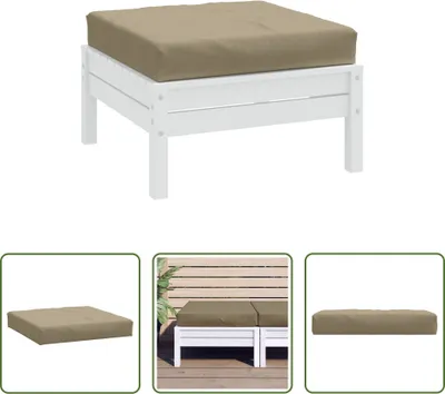 Produktbild von The Living Store Palettenkissen Melange Taupe 60x60x10 cm Stoff
