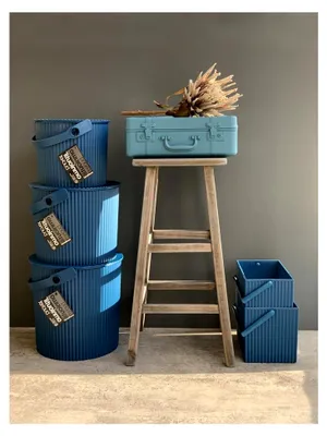 Produktbild von Hachiman Omnioffre Große Stapelbox, Marineblau