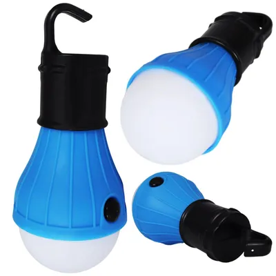 Produktbild von Campinglampe LED Zeltlampe Batterielampe Outdoor Hängelampe 3xAAA Blau