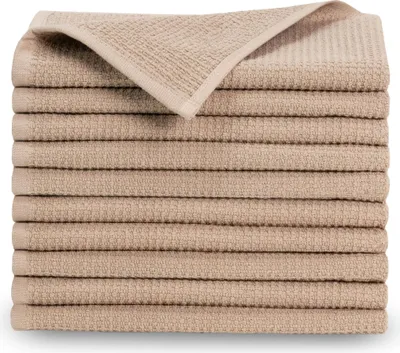 Produktbild von 10er Set Gästetücher in 30x50 cm, beige, Baumwolle