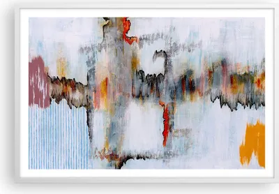 Produktbild von Gerahmtes Poster - Weißer Rahmen - Abstraktion modern - 91,5x61 cm - Wand Bild - Wanddeko - Wandbilder - Kunstposter - Wandposter - Bilderrahmen - Bilder - Kunstdruck - Wandbild - P2WAA91x61-3676