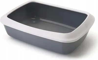 Produktbild von Savic Katzentoilette Iriz mit Rand Kalt Grau/Weiß