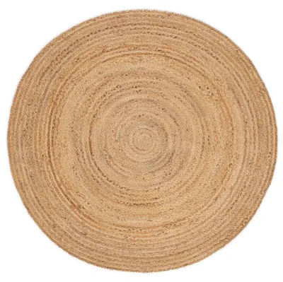 Produktbild von carpetfine Juteteppich Nele Beige handgewebt aus Jute Ø 250 cm | Naturfaserteppich Rund im Boho Style für Wohnzimmer, Küche und im Flur
