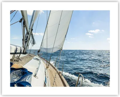 Produktbild von Poster - Poster ohne Rahmen - Meer Kreuzfahrt Segel - 50x40 cm - Wand Bild - Wanddeko - Wandbilder - Kunstposter - Wandposter - Bilder - Kunstdruck - Wanddekoration - Wandbild - P2XAA50x40-3647