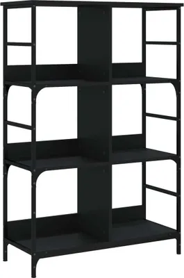 Obrázek produktu pro vidaXL Regál na knihy černý 78,5x33x117,5 cm výrobek ze dřeva