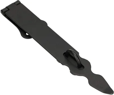 Produktbild von KOTARBAU® Überfalle 250 mm Sicherheitsüberfalle Pulverbeschichtung Vorrichtung Vorhängeschloss Stahl Schwarz Türbeschlag Torbeschlag Überfallescharnier