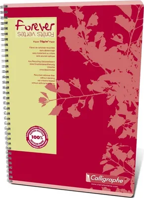Produktbild von Calligraphe 10x Spiralheft Forever A4 50 Blatt kariert Calligraphe - Rot 17407C