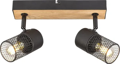 Immagine prodotto di Faretto da soffitto rovere / nero E14 2x40W Metta 71152 Rabalux