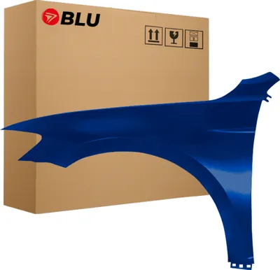 Zdjęcie produktu dla BLU Błotnik pasujący do VW Volkswagen Passat B8 LH5X Lewy Niebieski Nacht Blau Metallisch | 2014-2023 | Przedni Przód | Lakierowany | Gotowy do montażu | Stal
