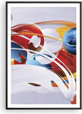 Produktbild von Gerahmtes Poster - Schwarzer Rahmen - Abstraktion modern - 70x100 cm - Wand Bild - Wanddeko - Wandbilder - Kunstposter - Wandposter - Bilderrahmen - Bilder - Kunstdruck - Wandbild - P2BPA70x100-3529