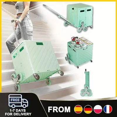 Produktbild von Faltbarer Einkaufswagen. Multifunktionaler Einkaufswagen für den Hausgebrauch. Tragbarer Einkaufswagen