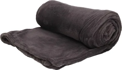 Produktbild von H&S Fleecedecke - kariert - Polyester - anthrazit - 125 x 150 cm