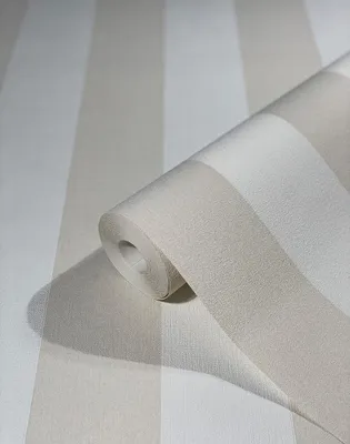 Produktbild von WALLCOVER Tapete Beige Vliestapete Streifen Streifentapete Landhaus Weiß Linien