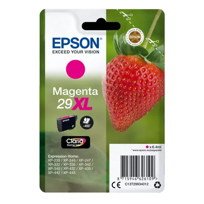 Image de Epson C13T29934012 Singlepack 29XL Claria Home Ink série 'Fraise' magenta, Couleur:Magenta