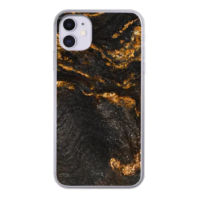 Produktbild von MuchoWow® Handyhülle Schutzhülle Hülle für iPhone 11 Marmor - Limette - Schwarz - Gold - Marmoroptik - Luxus Silikon Softcase Handy Hülle - Handytasche