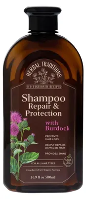 Obrázek produktu pro Regenerační a ochranný šampon na vlasy s lopuchem - 500 ml - Herbal Traditions