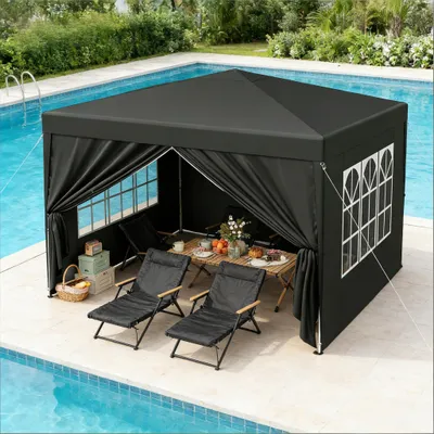 Image de Grand pavillon de jardin – Abri extérieur, idéal pour les terrasses, les mariages, la restauration et les événements (pavillon seul, sans parois latérales)