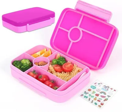 Image de Boîte à lunch pour enfants, boîte à bento, étanche, 2 compartiments, violette