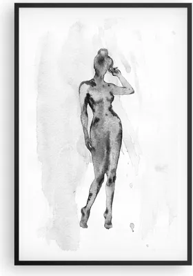 Produktbild von Gerahmtes Poster - Schwarzer Rahmen - Nacktheit Frau Körper - 61x91,5 cm - Wand Bild - Wanddeko - Wandbilder - Kunstposter - Wandposter - Bilderrahmen - Bilder - Kunstdruck - P2BPA61x91-5075