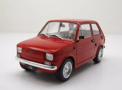 Produktbild von Fiat 126 1972 rot Modellauto 1:18 MCG