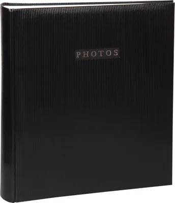 Produktbild von Elegance Fotoalbum 29x32 cm 100 weiße Seiten Jumbo Foto Album Buchalbum - Farbe: Schwarz