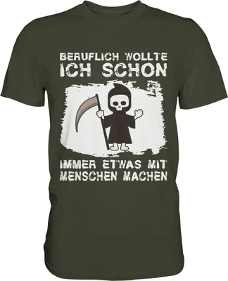 Produktbild von Sensenmann T-Shirt Schwarzer Humor Sarkasmus Geschenk – Urban Khaki / M