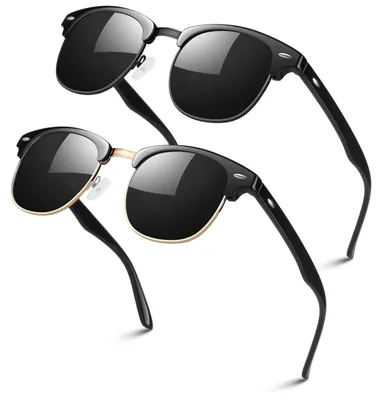 Produktbild von Retro Polarisierende Sonnenbrille mit Halbrahmen für Männer und Frauen