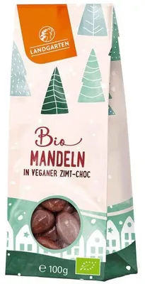 Produktbild von Landgarten Mandeln in veganer Zimt-Choc 100g