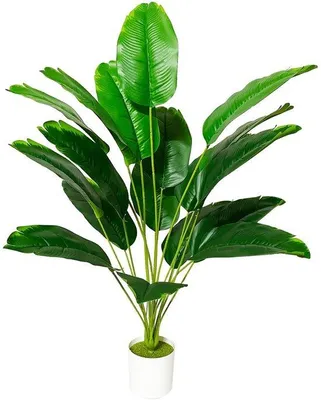 Immagine prodotto di Pianta artificiale da interno in vaso grande, verde, 80 cm, Uccello del Paradiso, artificiale, per soggiorno, bagno, balcone, matrimonio.
