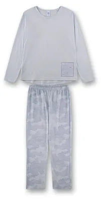 Produktbild von Sanetta Mädchen-Schlafanzug lang blau Wolken 128