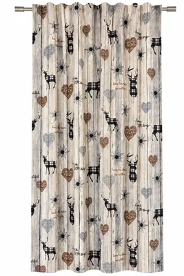 Produktbild von Schlaufenschal Hirsch Landhaus braun BxH 135x175cm